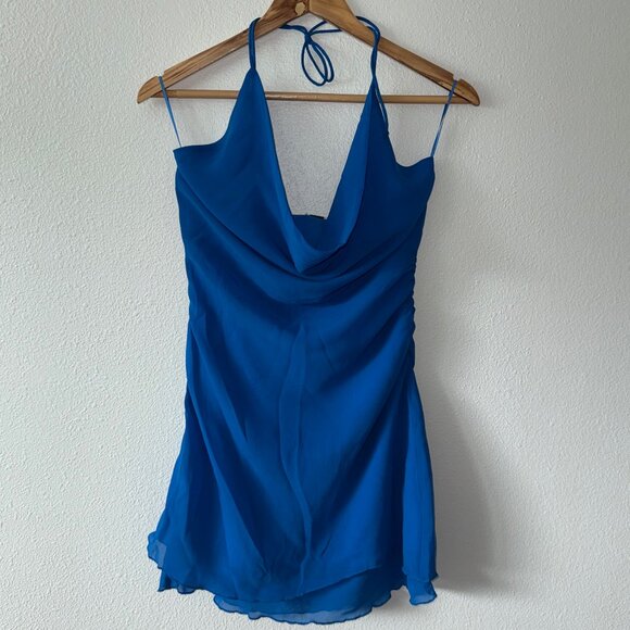 NWT Princess Polly Jacob‎ Flirty Mini Dress Blue Size 6 - Picture 2 of 11